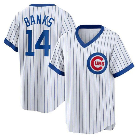 #14 Ernie Banks Player C.Cubs White Home Cooperstown product image 1