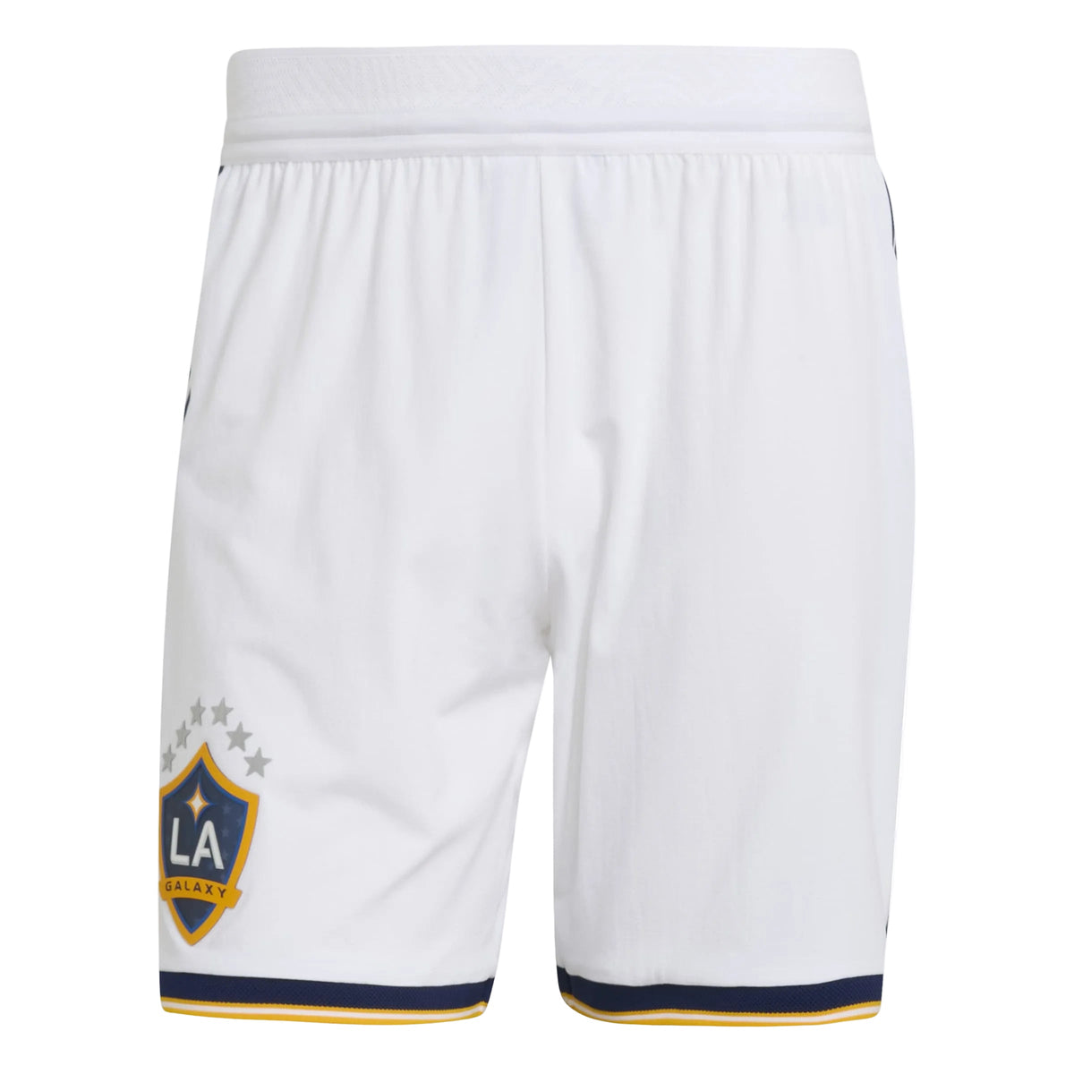 La Galaxy 26/27 Mens Authentic Primary Shorts - White product image 1, provided for visual reference and product detail