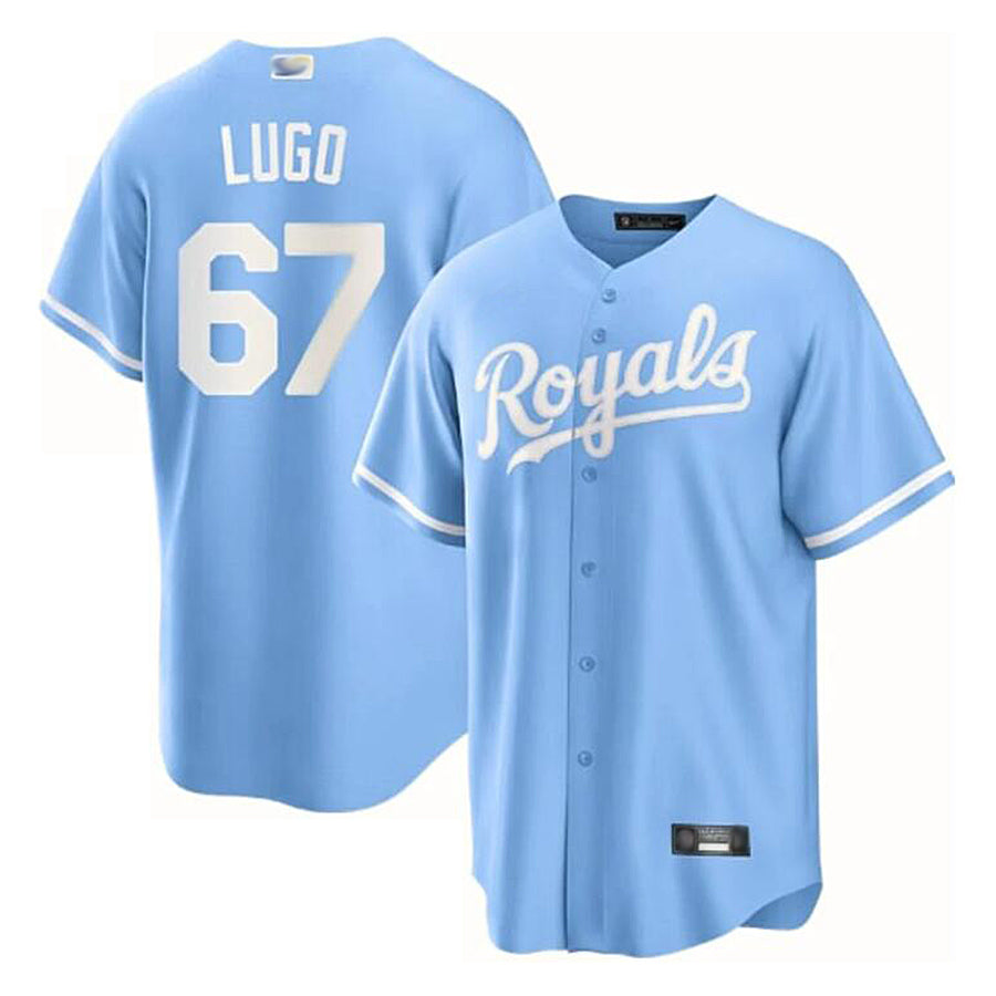 KC.Royals #67 Seth Lugo Player Light Blue Home Replica product image 1