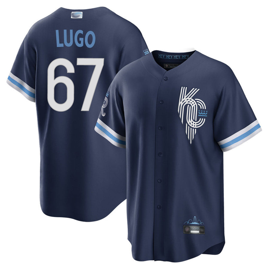 KC.Royals #67 Seth Lugo Player Navy City Connect Replica product image 1