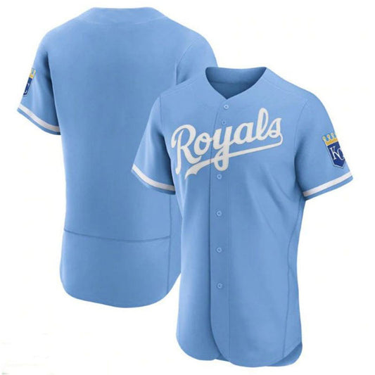KC.Royals Blank Player Light Blue Elite Baseball Jerseys product image 1