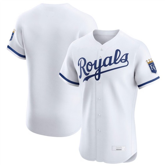 KC.Royals Blank Player White Home Elite Baseball Jerseys product image 1