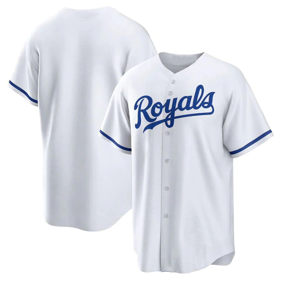 KC.Royals White Home Blank Replica Player Baseball Jerseys product image 1