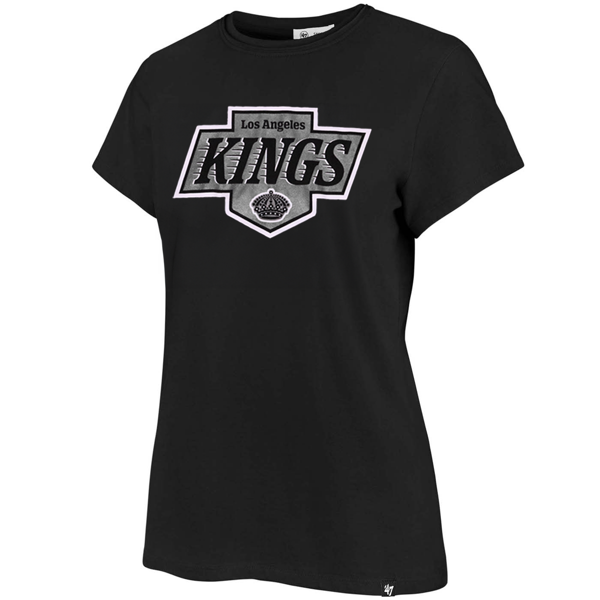 Kings Women '47 Primary Logo Frankie Black T-Shirt product image 1, provided for visual reference and product detail review