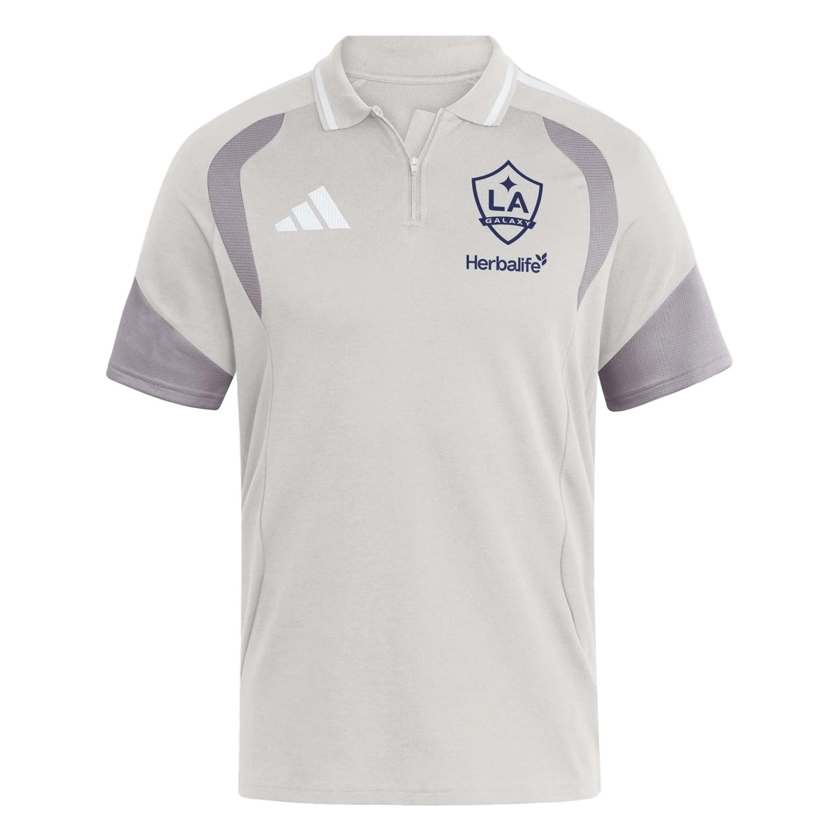 LA GALAXY adidas 2026 Tiro Competition Polo Grey product image 1, provided for visual reference and product detail review