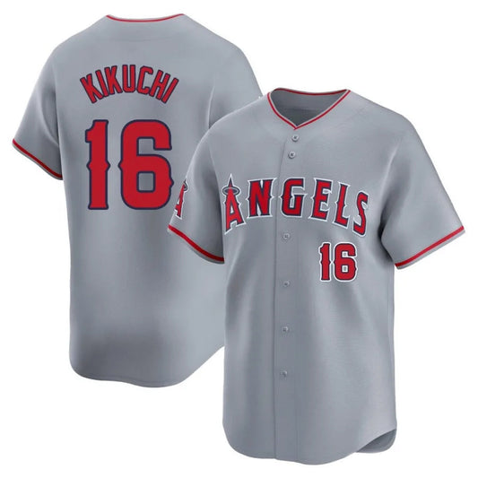 LA.Angels #16 Yusei Kikuchi Player Gray Home Replica product image 1
