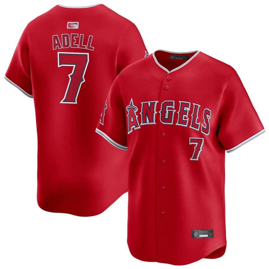 LA.Angels #7 Jo Adell Player Red Home Limited Baseball product image 1