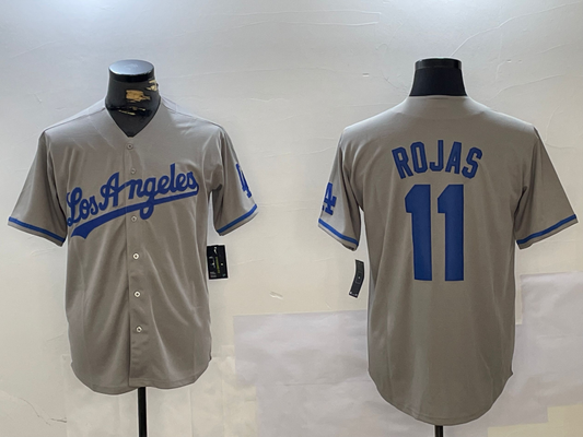 LA.Dodgers #11 Miguel Rojas Grey Player Game Jersey Cool product image 1