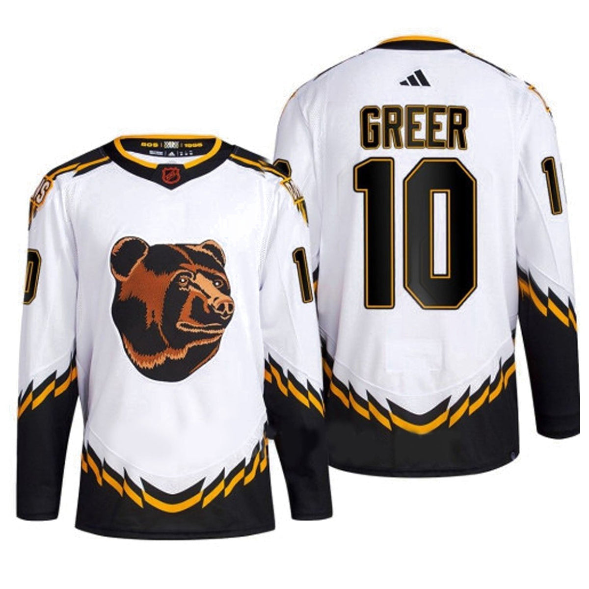 A.J. Greer Boston Bruins 10 Jersey product image 4, provided for visual reference and product detail review