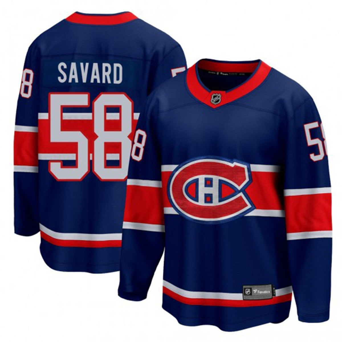 David Savard Montreal Canadiens 58 Jersey product image 2, provided for visual reference and product detail review