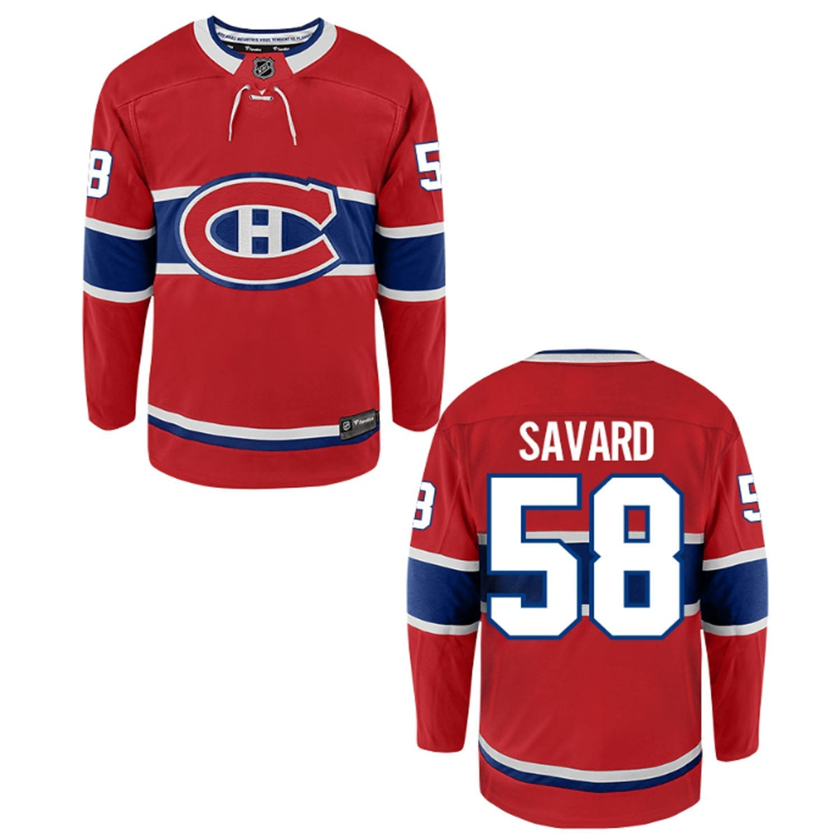 David Savard Montreal Canadiens 58 Jersey product image 3, provided for visual reference and product detail review