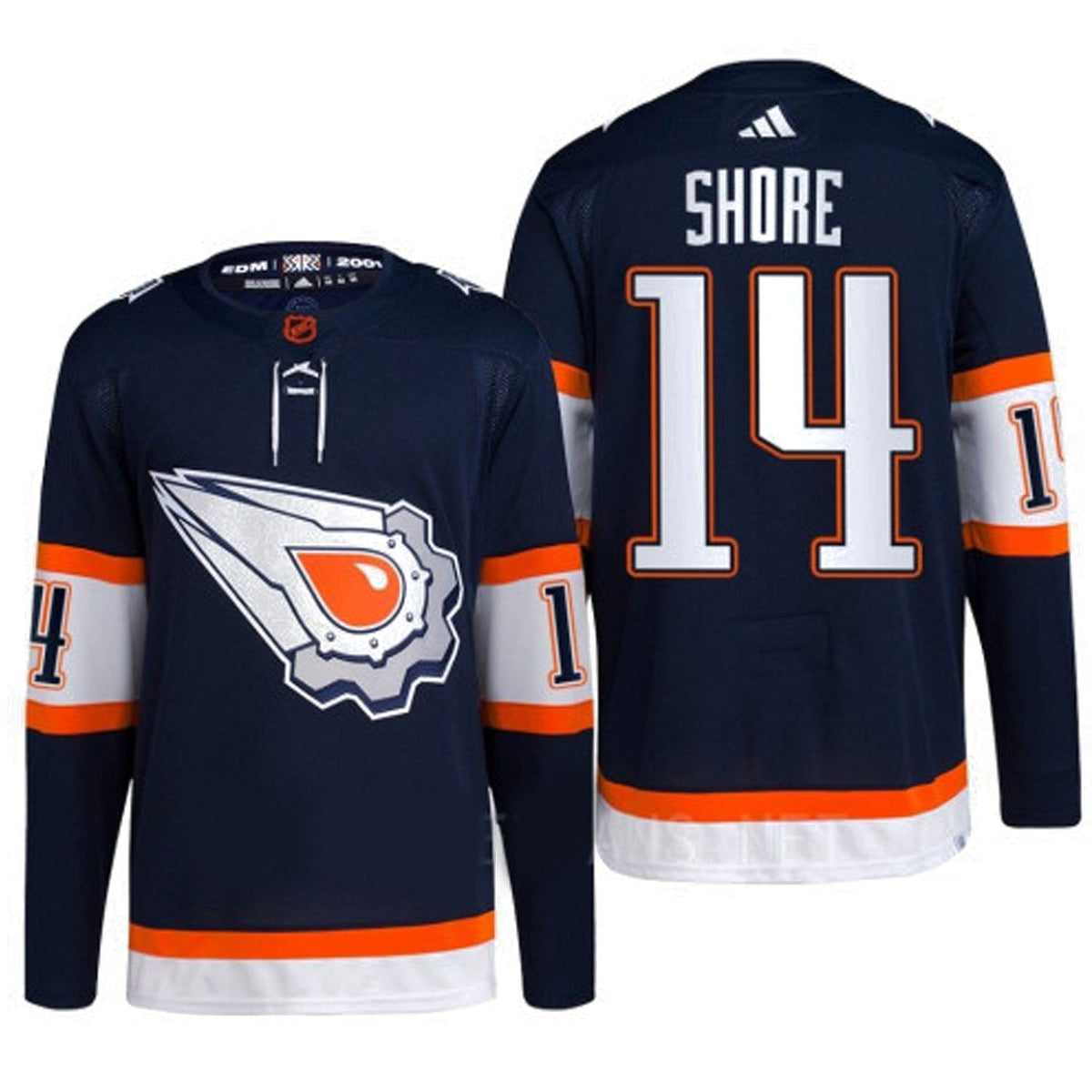 Devin Shore Edmonton Oilers 14 Jersey product image 2, provided for visual reference and product detail review