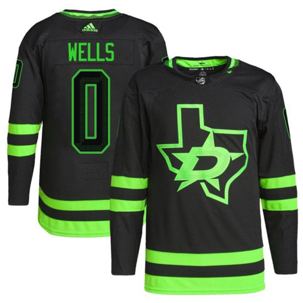 Dylan Wells Dallas Stars 0 Jersey product image 2, provided for visual reference and product detail review