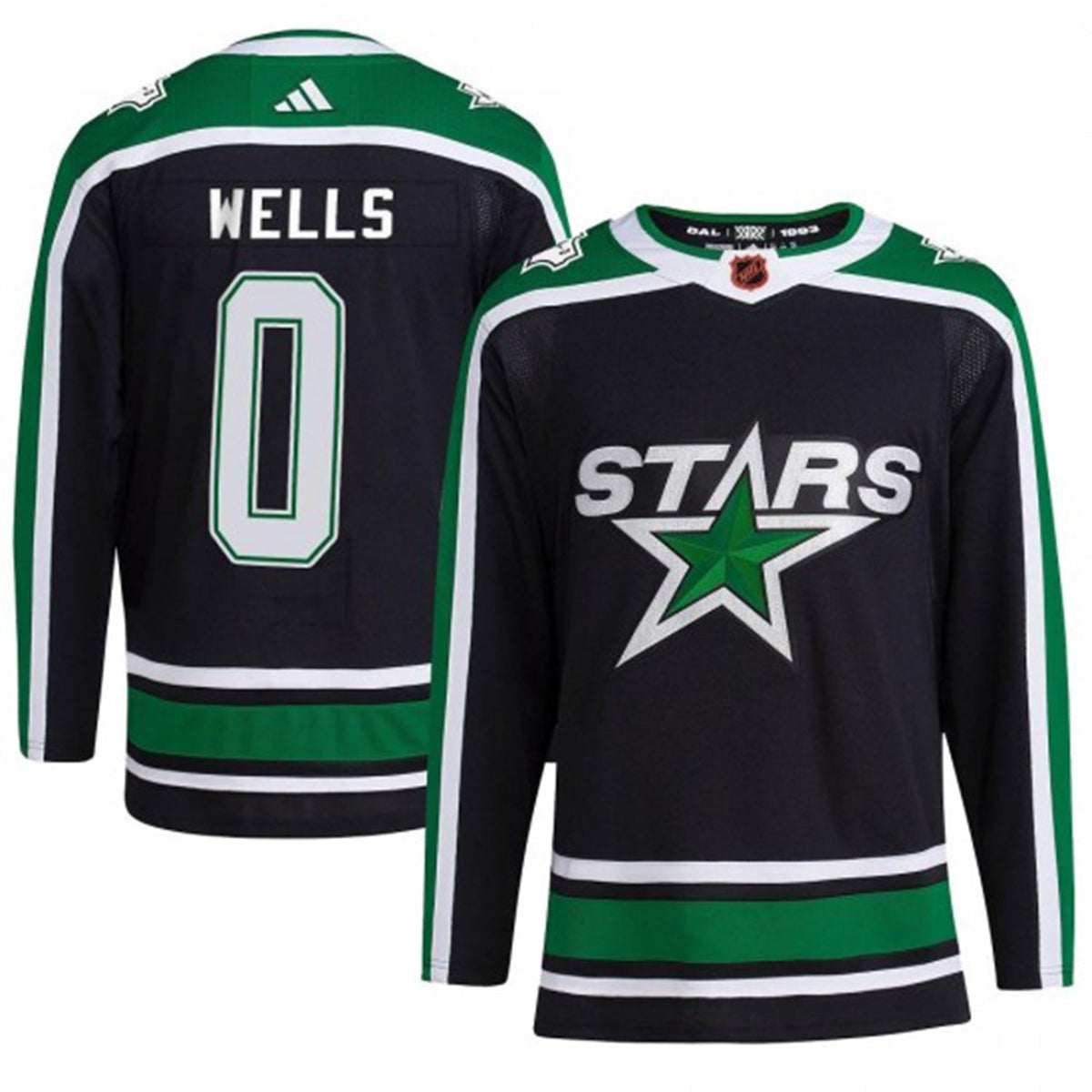 Dylan Wells Dallas Stars 0 Jersey product image 1, provided for visual reference and product detail review