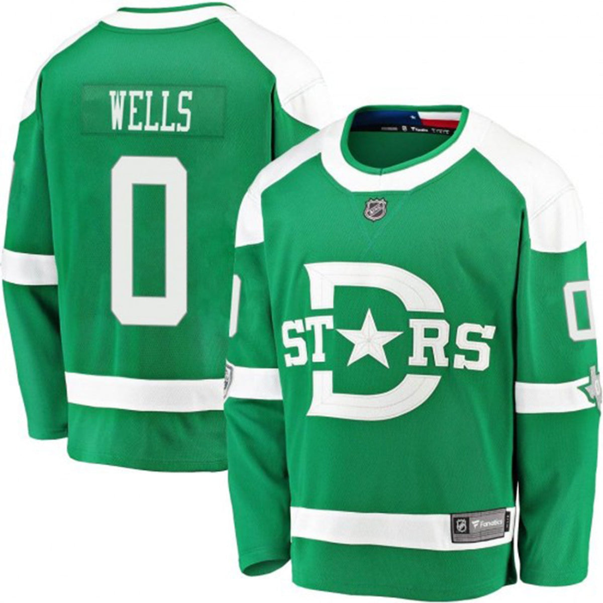 Dylan Wells Dallas Stars 0 Jersey product image 4, provided for visual reference and product detail review