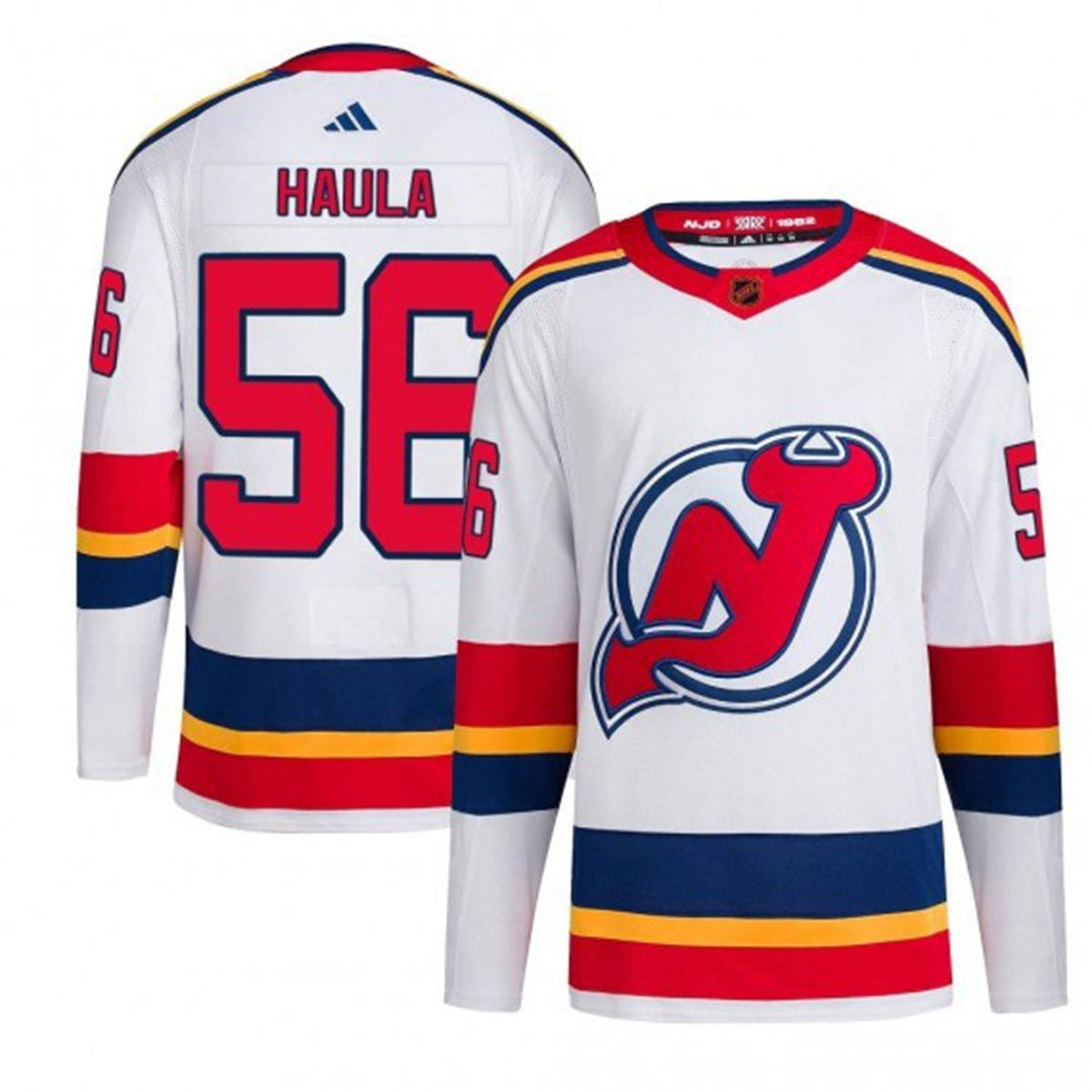 Erik Haula New Jersey Devils 56 Jersey product image 2, provided for visual reference and product detail review