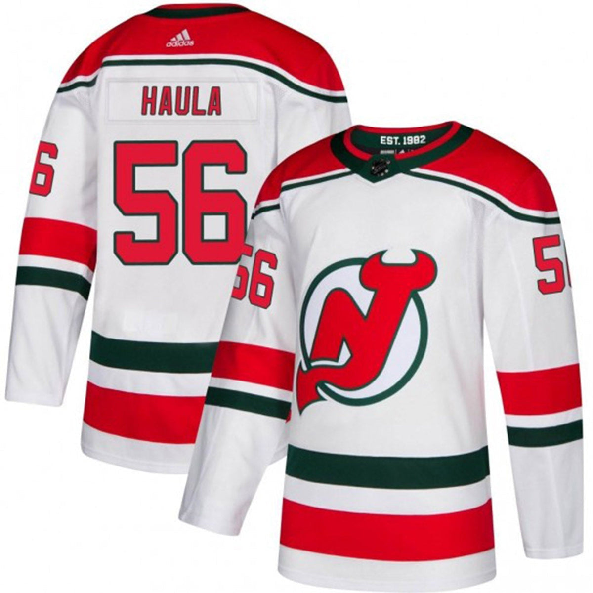 Erik Haula New Jersey Devils 56 Jersey product image 4, provided for visual reference and product detail review