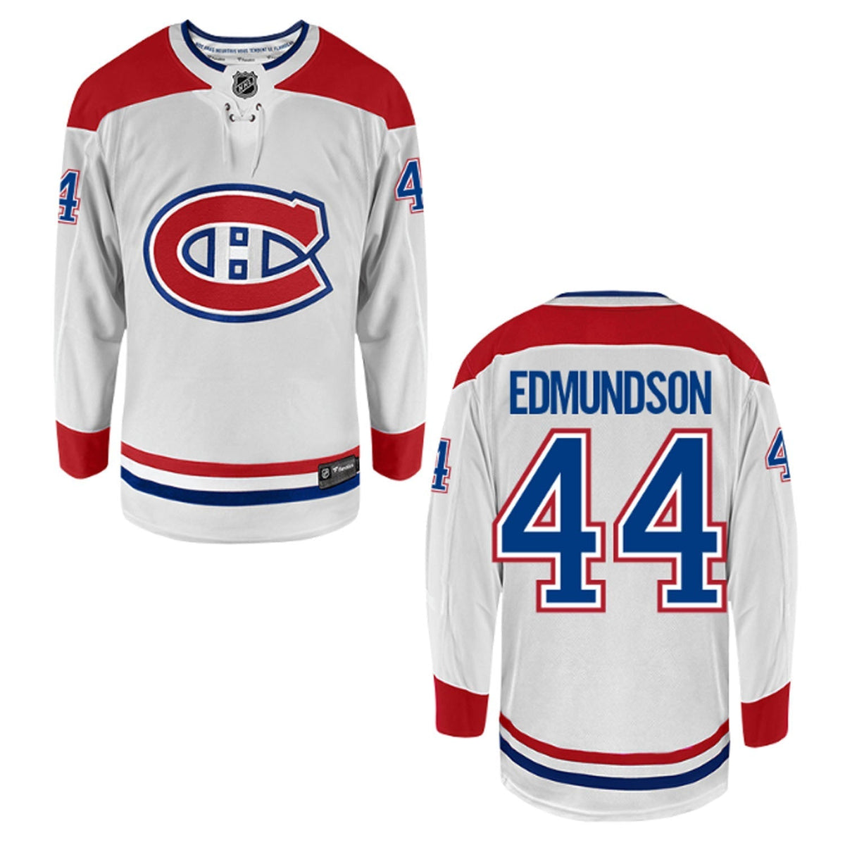Joel Edmundson Montreal Canadiens 44 Jersey product image 1, provided for visual reference and product detail review