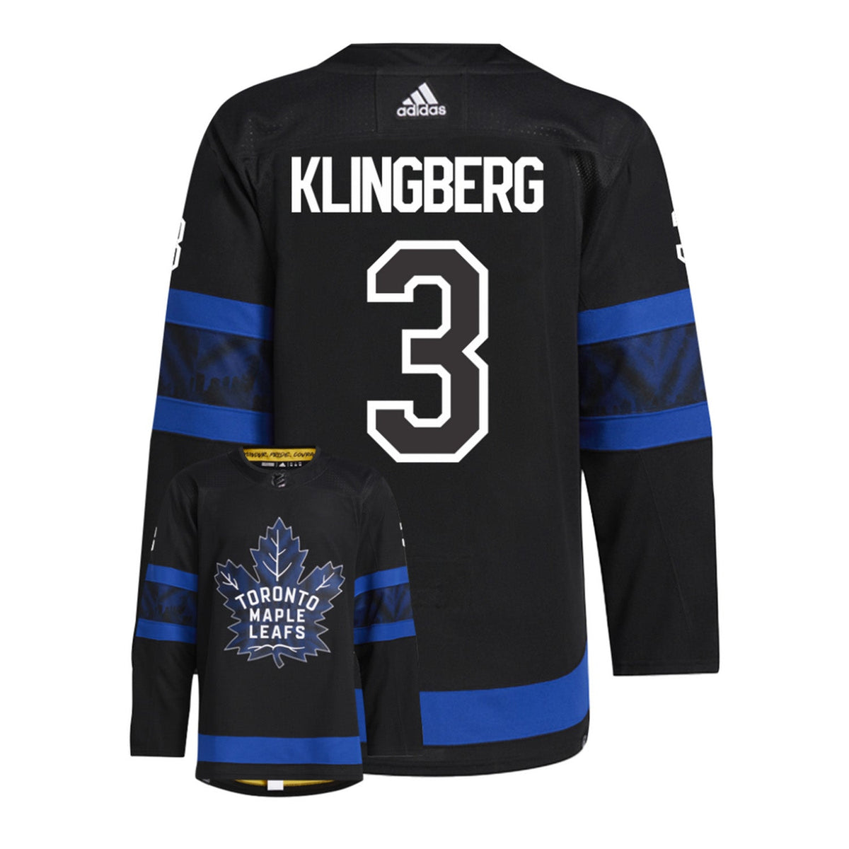 John Klingberg Toronto Maple Leafs 3 Jersey product image 3, provided for visual reference and product detail review