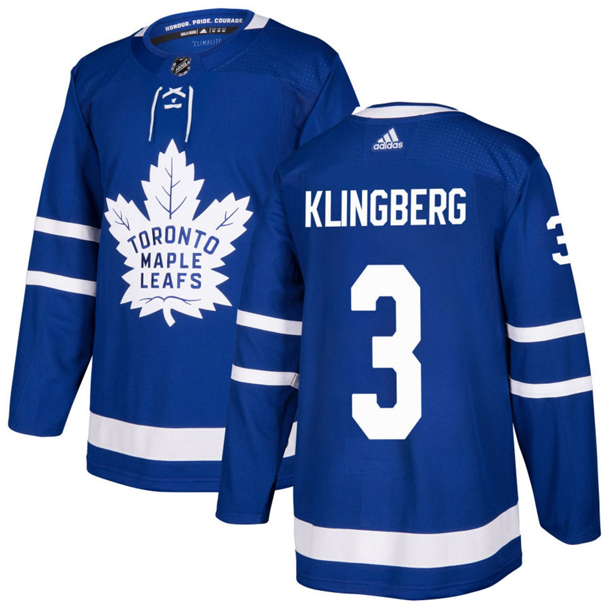 John Klingberg Toronto Maple Leafs 3 Jersey product image 1, provided for visual reference and product detail review