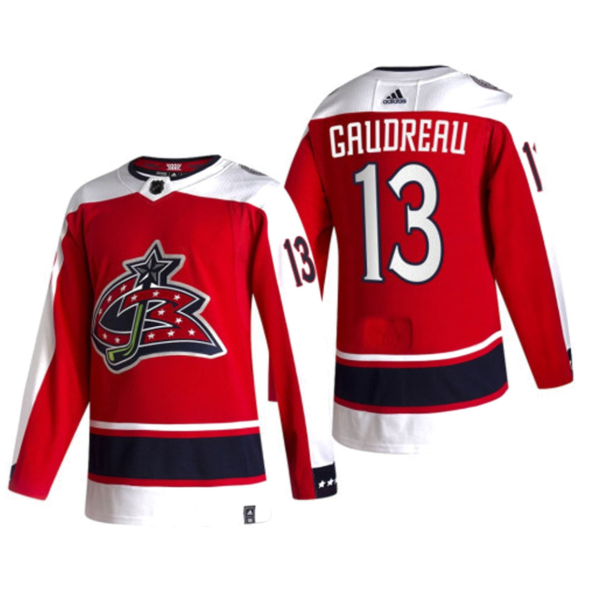 Johnny Gaudreau Columbus Blue Jackets 13 Jersey product image 3, provided for visual reference and product detail review