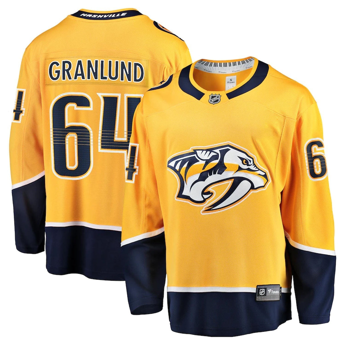 Mikael Granlund Nashville Predators 64 Jersey product image 1, provided for visual reference and product detail review