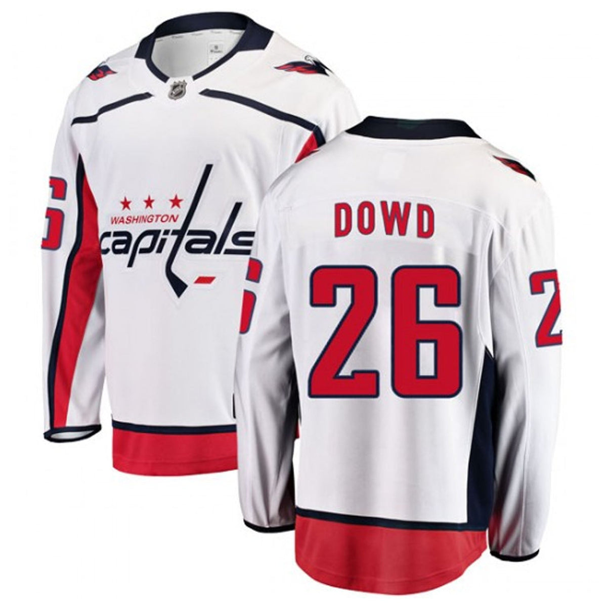 Nic Dowd Washington Capitals 26 Jersey product image 1, provided for visual reference and product detail review