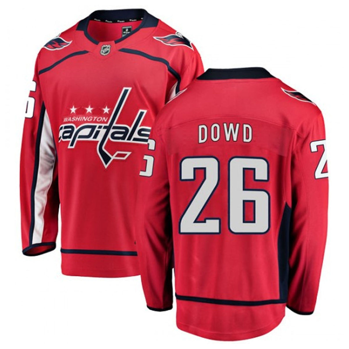 Nic Dowd Washington Capitals 26 Jersey product image 2, provided for visual reference and product detail review