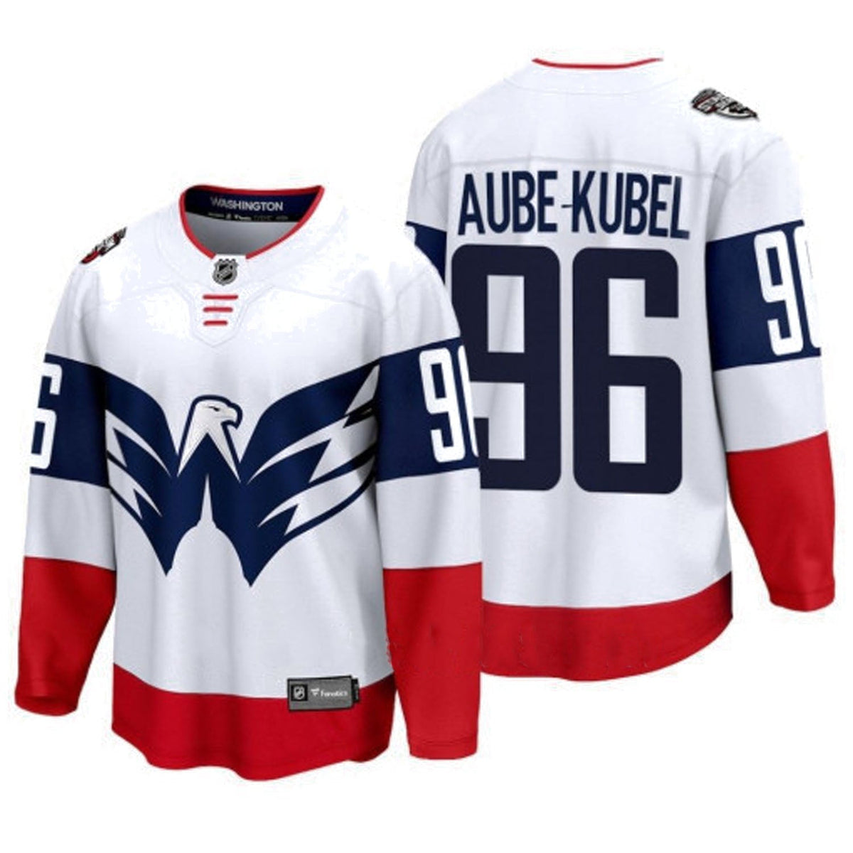 Nicolas Aube-Kubel Washington Capitals 96 Jersey product image 3, provided for visual reference and product detail review