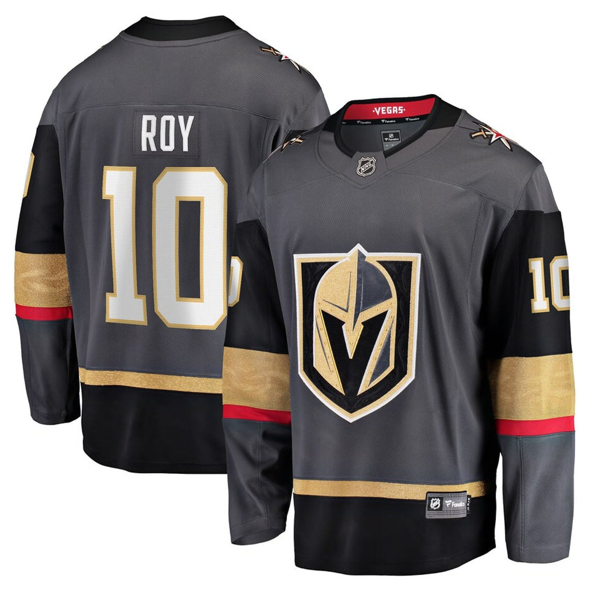 Nicolas Roy Vegas Golden Knights 10 Jersey product image 1, provided for visual reference and product detail review
