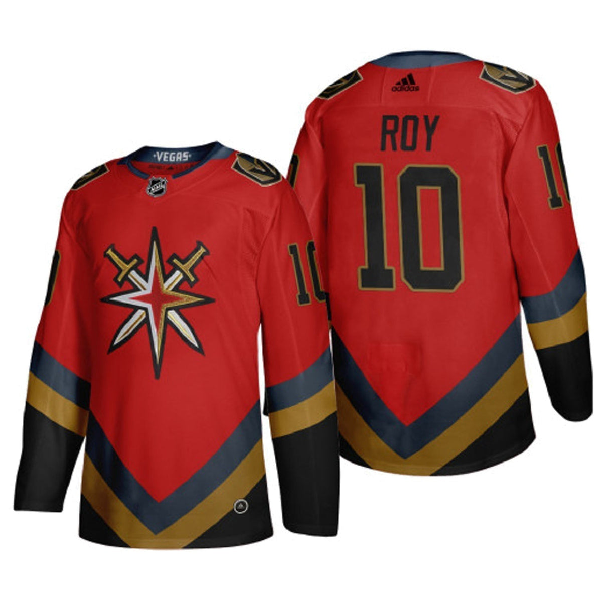 Nicolas Roy Vegas Golden Knights 10 Jersey product image 4, provided for visual reference and product detail review