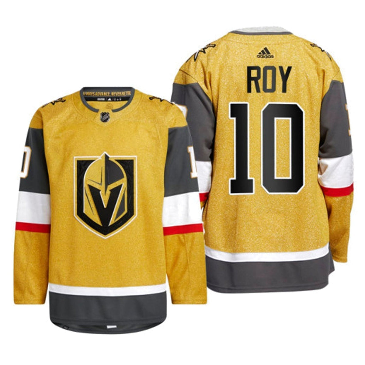 Nicolas Roy Vegas Golden Knights 10 Jersey product image 3, provided for visual reference and product detail review