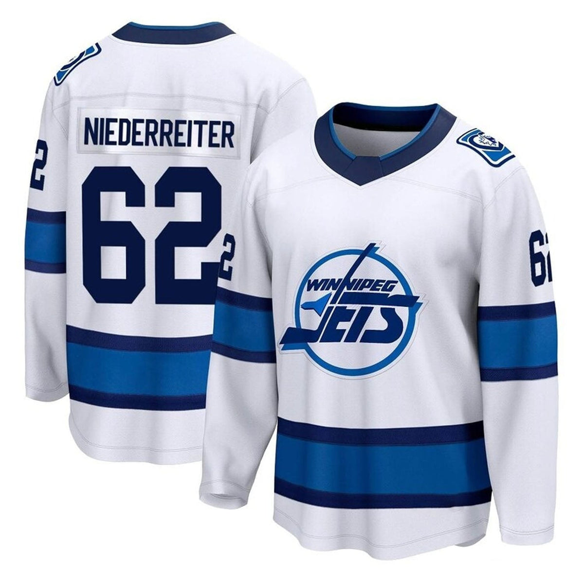 Nino Niederreiter Winnipeg Jets 62 Jersey product image 1, provided for visual reference and product detail review