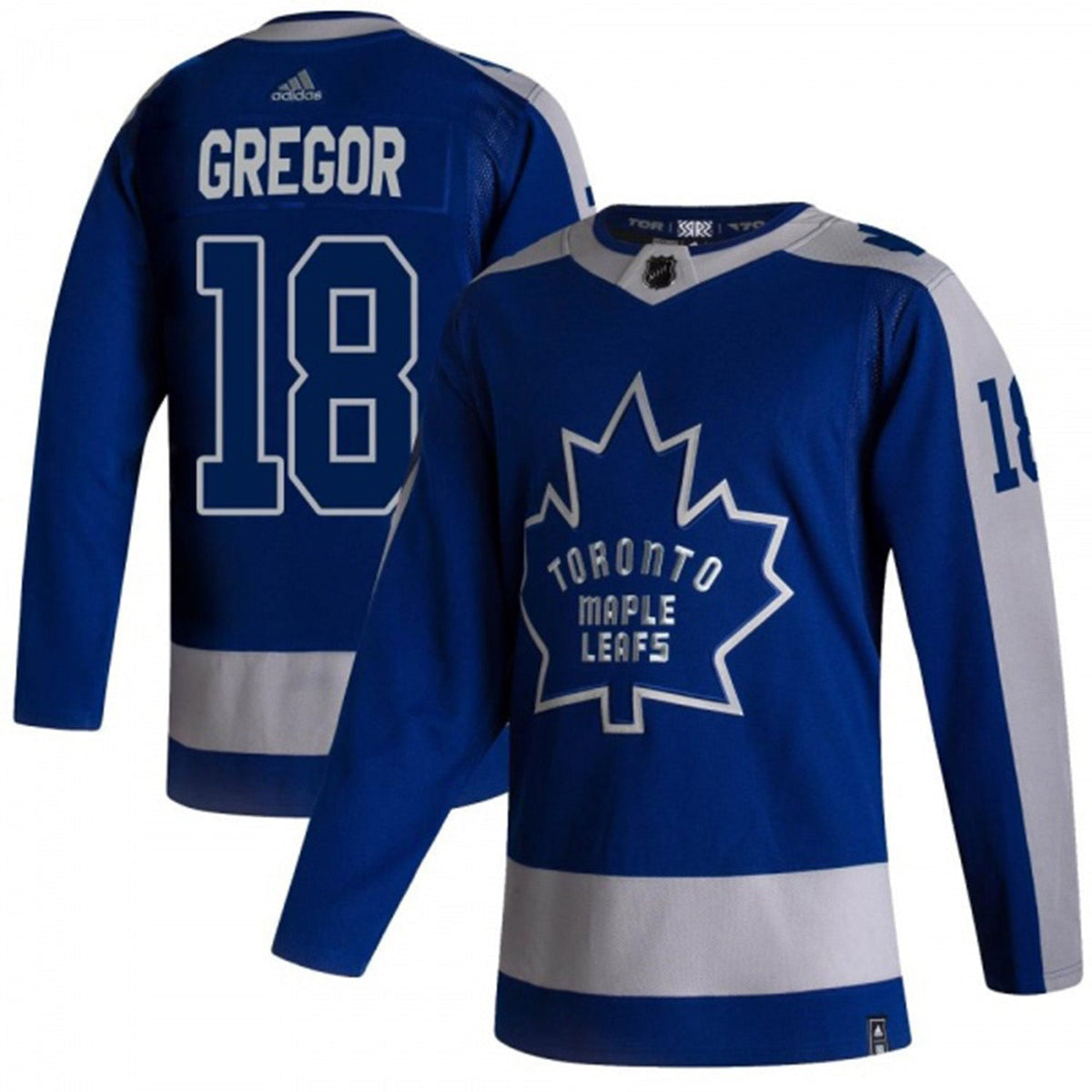 Noah Gregor Toronto Malple Leafs 18 Jersey product image 2, provided for visual reference and product detail review