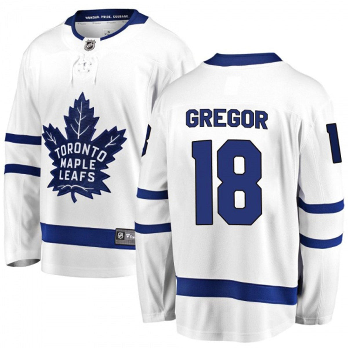 Noah Gregor Toronto Malple Leafs 18 Jersey product image 3, provided for visual reference and product detail review
