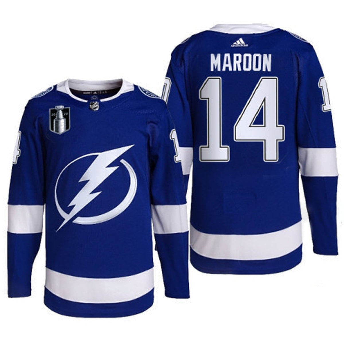 Patrick Maroon Tampa Bay Lightning 14 Jersey product image 1, provided for visual reference and product detail review