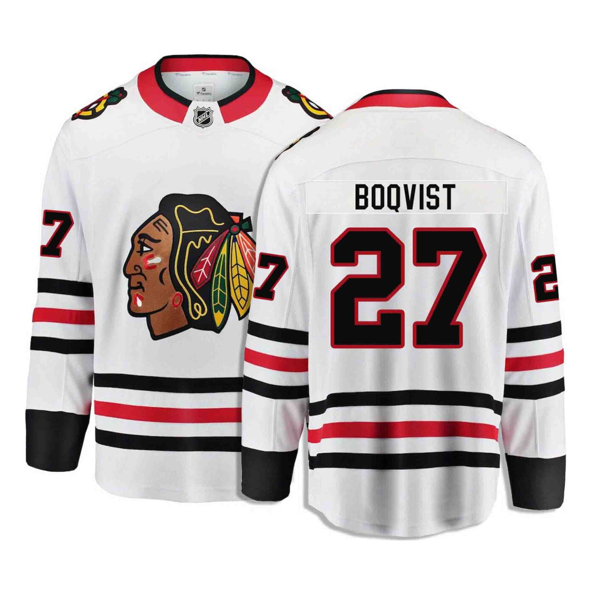 Adam Boqvist Chicago Blackhawks 27 Jersey product image 2, provided for visual reference and product detail review