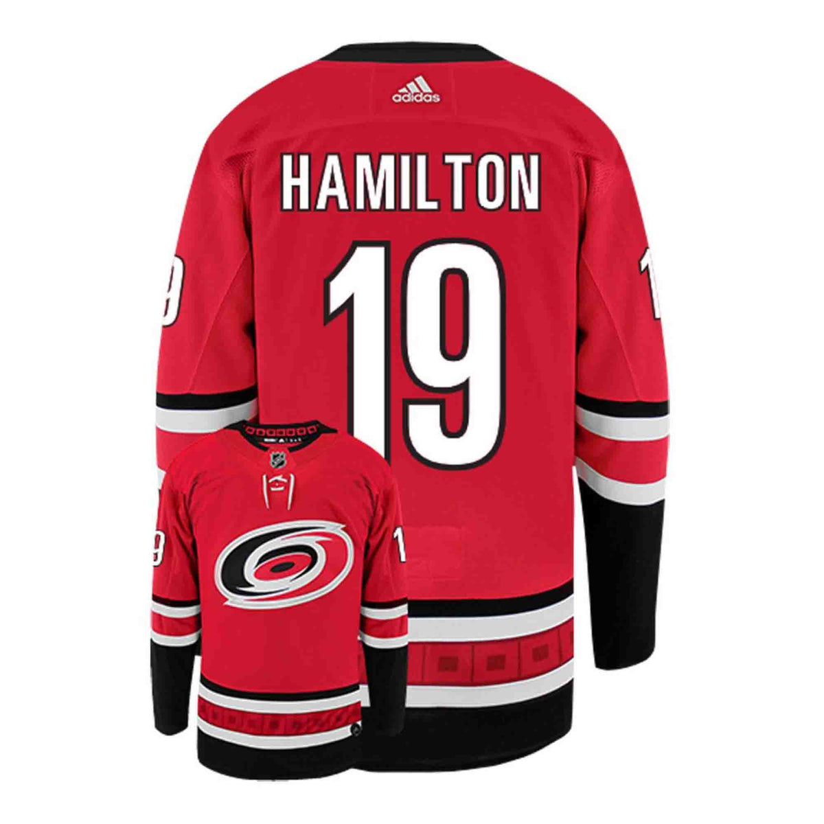 Dougie Hamilton Carolina Hurricanes 19 Jersey product image 1, provided for visual reference and product detail review