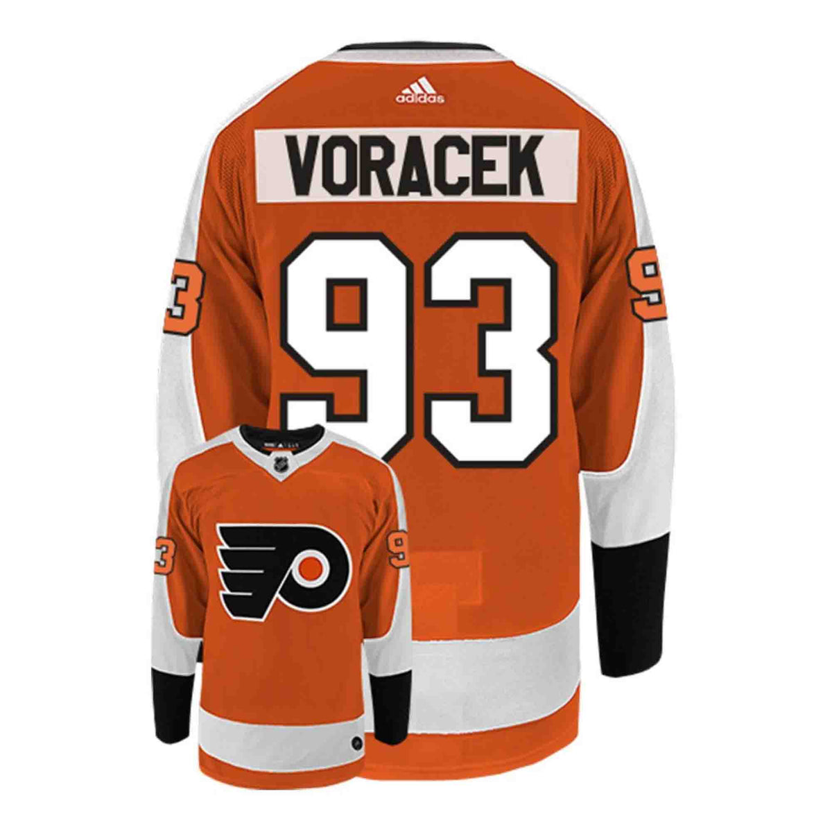Jakub Voracek Philadelphia Flyers 93 Jersey product image 1, provided for visual reference and product detail review