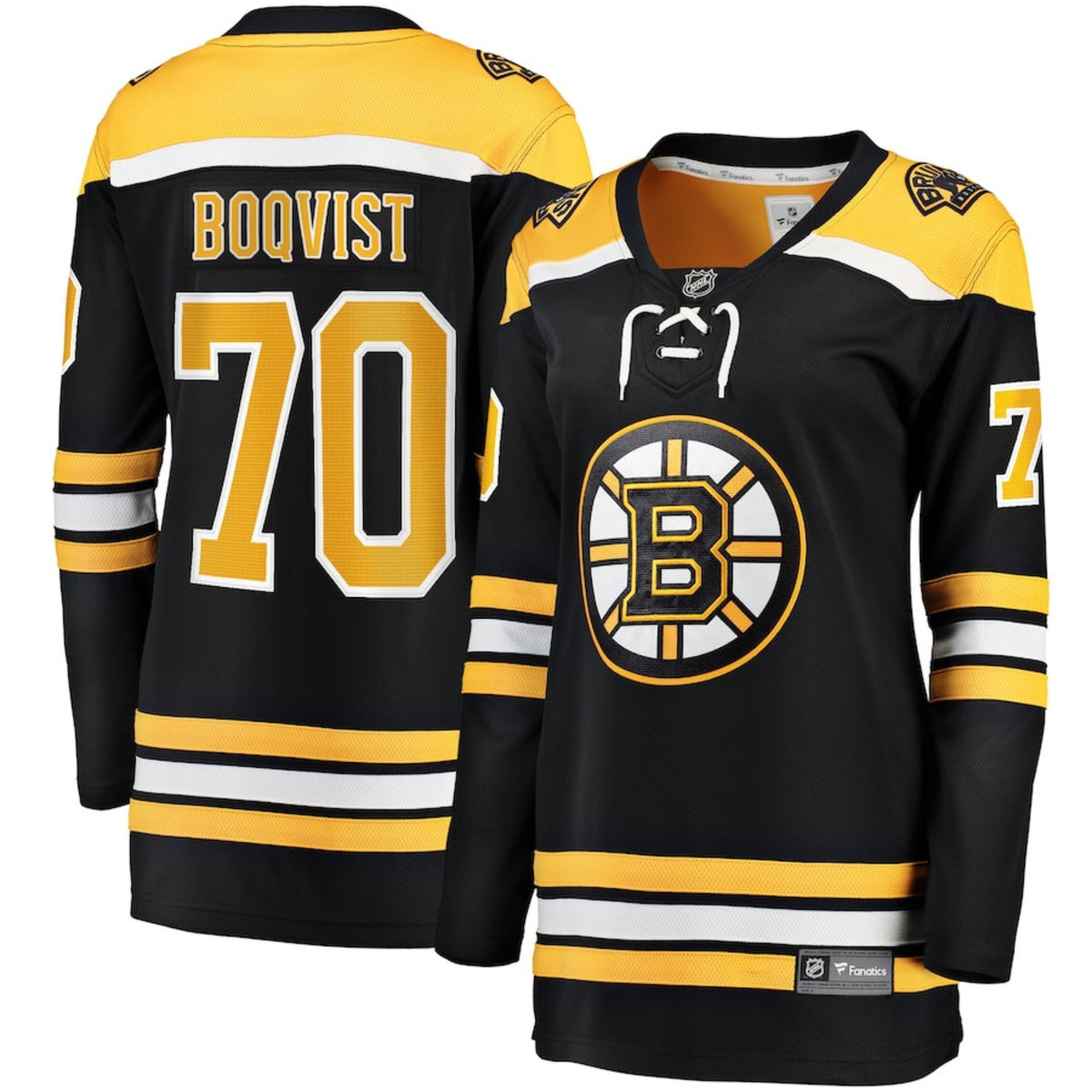 Jesper Boqvist Boston Bruins 70 Jersey product image 1, provided for visual reference and product detail review
