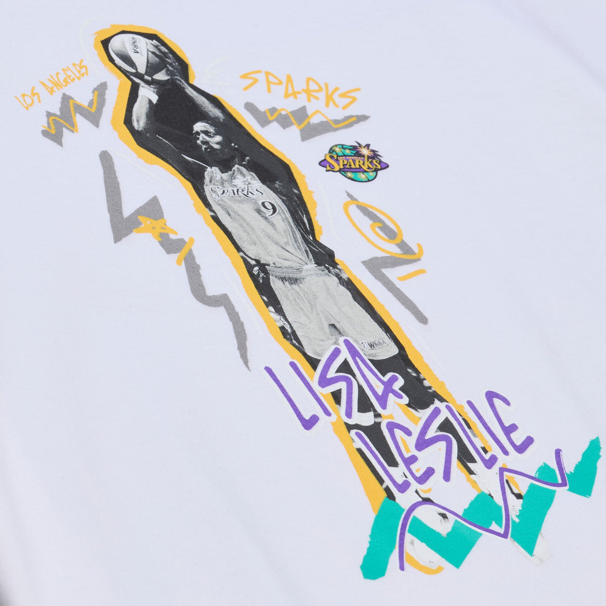 LA Sparks Women Lisa Leslie Chalked Up Crop SS T-Shirt product image 3, provided for visual reference and product detail