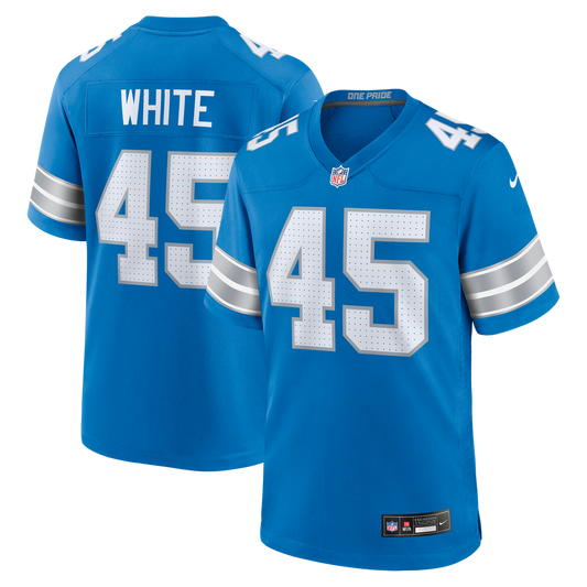 Men's Detroit Lions Devin White Nike Blue Team Game Jersey product image 1