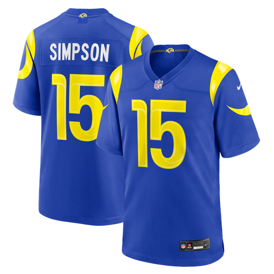 Men's Los Angeles Rams Ty Simpson Nike Royal Team Game product image 1