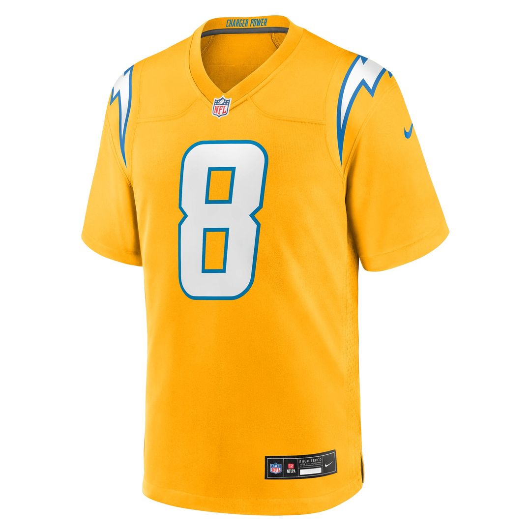 Men's Los Angeles Chargers Omarion Hampton Nike Gold product image 2
