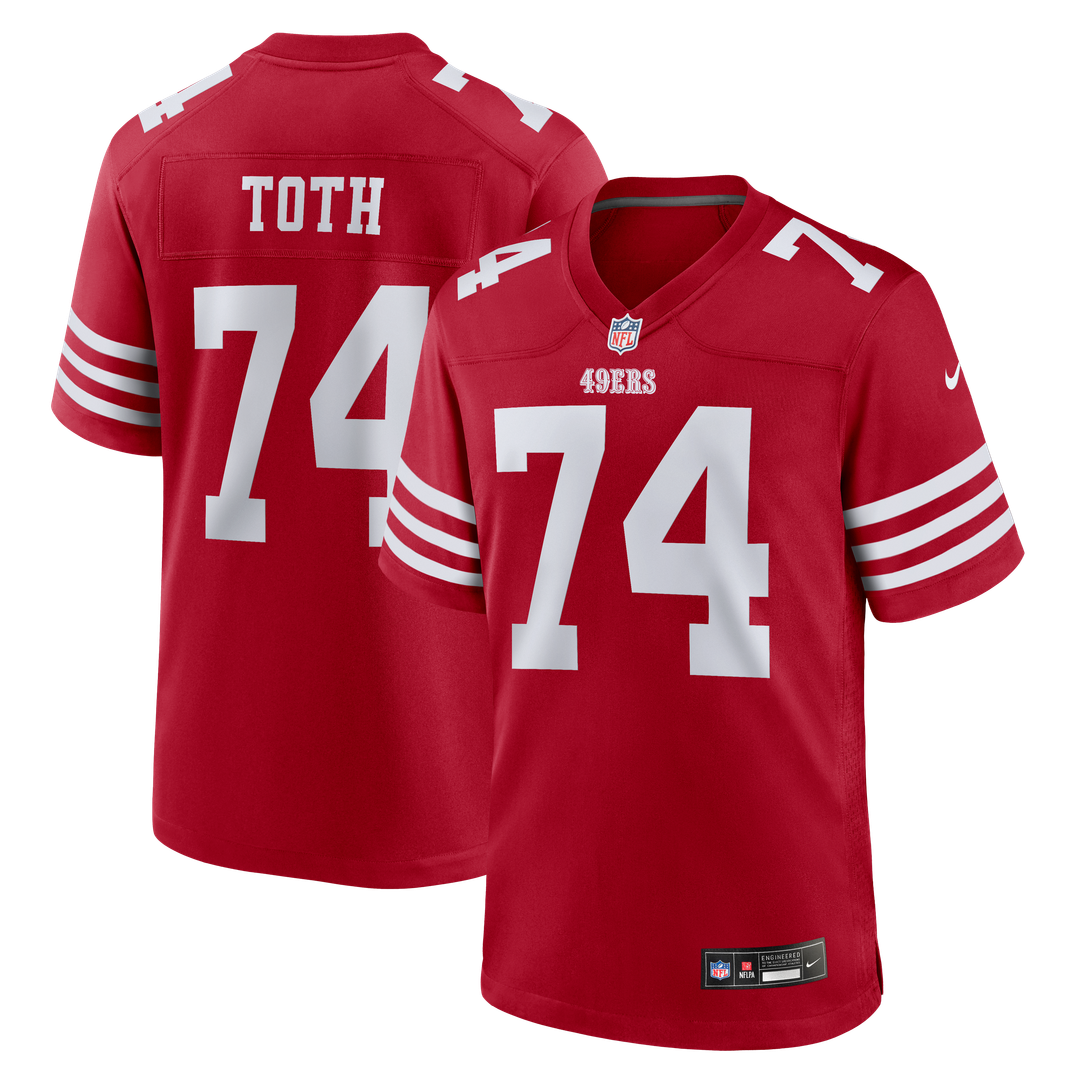 Men's San Francisco 49ers Brett Toth Nike Scarlet Team Game product image 1