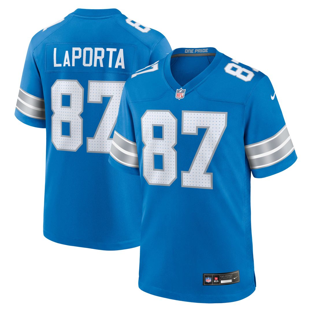 Men's Detroit Lions Sam LaPorta Nike White Game Jersey product image 6