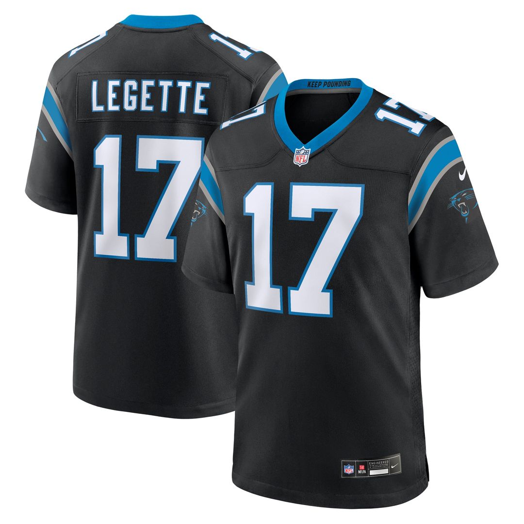 Men's Carolina Panthers Xavier Legette Nike Black Team Game product image 1