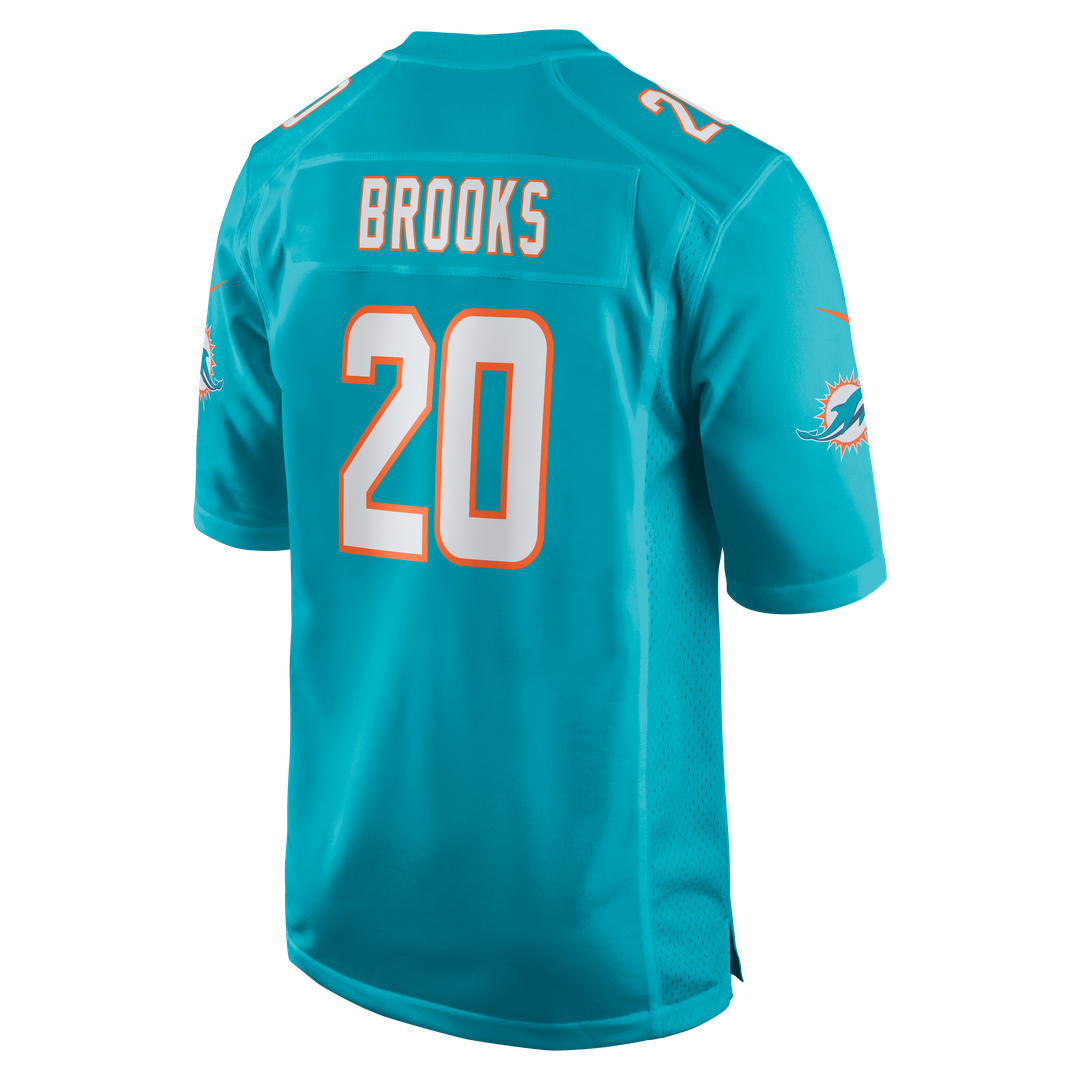 Men's Miami Dolphins Jordyn Brooks Nike Aqua Game Jersey product image 3