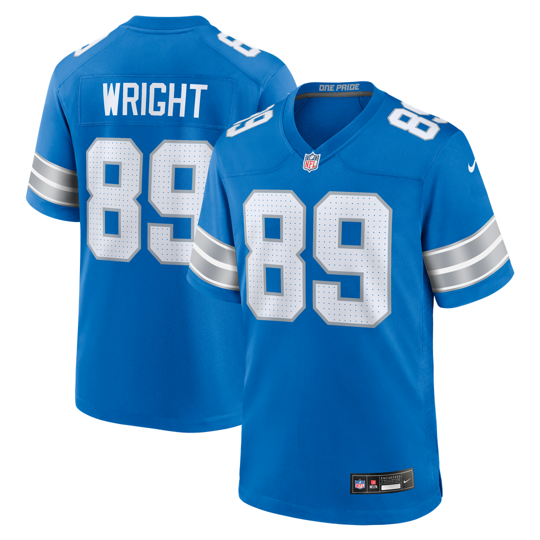 Men's Detroit Lions Brock Wright Nike Blue Team Game Jersey product image 1