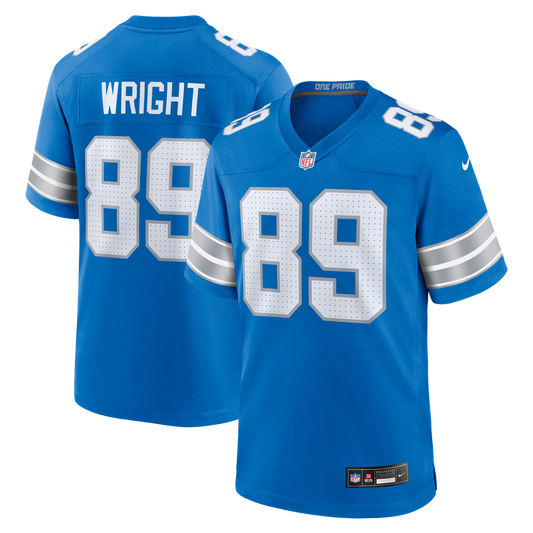 Men's Detroit Lions Brock Wright Nike Blue Team Game Jersey product image 1
